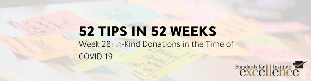 52 tips in 52 weeks tin-kind donations