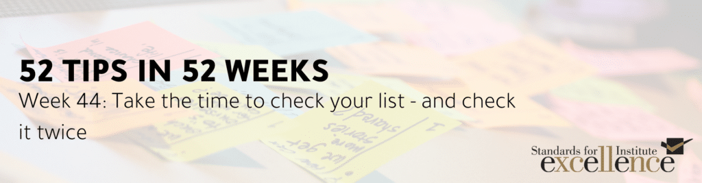 52 tips in 52 weeks check your list