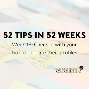 52 tips in 52 weeks board checkin