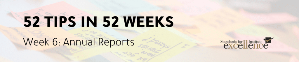 52 tips in 52 weeks annual reports