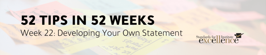 52 tips in 52 weeks developing your own statement