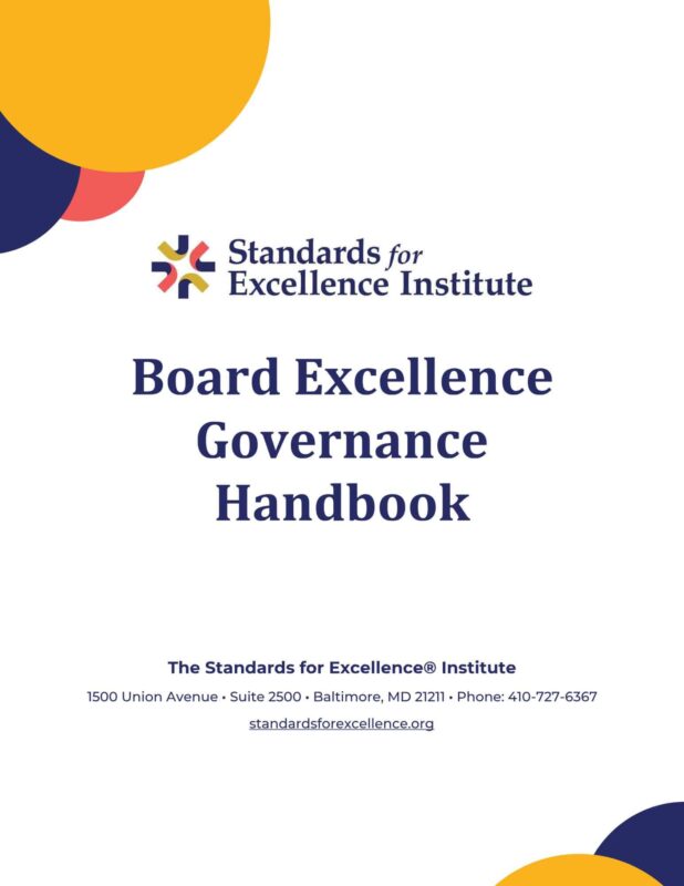 Board Excellence Governance Handbook cover